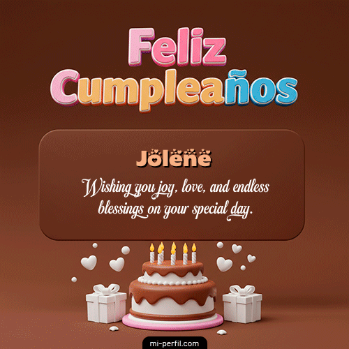 Feliz Cumpleaños IV Jolene