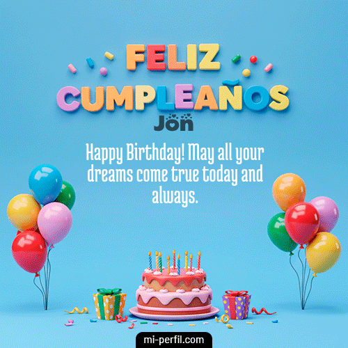 Feliz Cumpleaños VI Jon