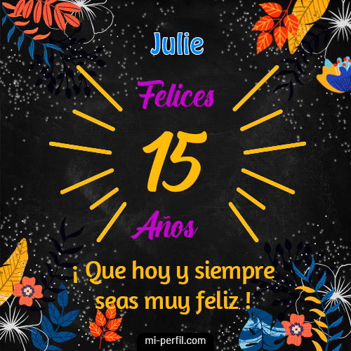 GIF Feliz Cumpleaños Feliz 15 Años personalizado con su nombre