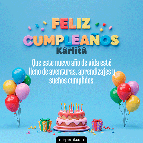 Feliz Cumpleaños VI Karlita