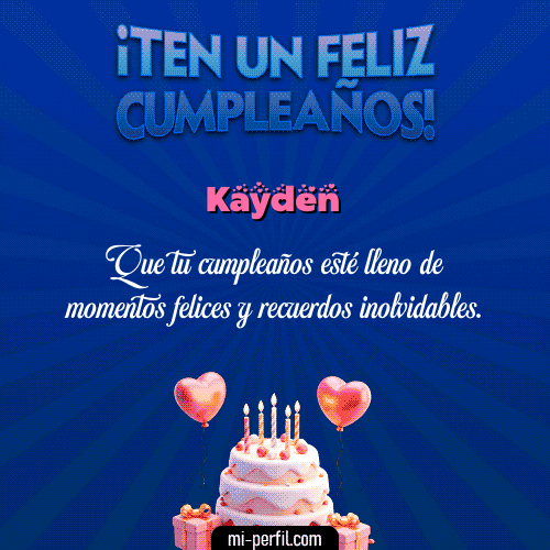 GIF Feliz Cumpleaños Te un Feliz Cumpleaños personalizado con su nombre