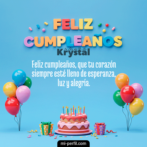 Feliz Cumpleaños VI Krystal