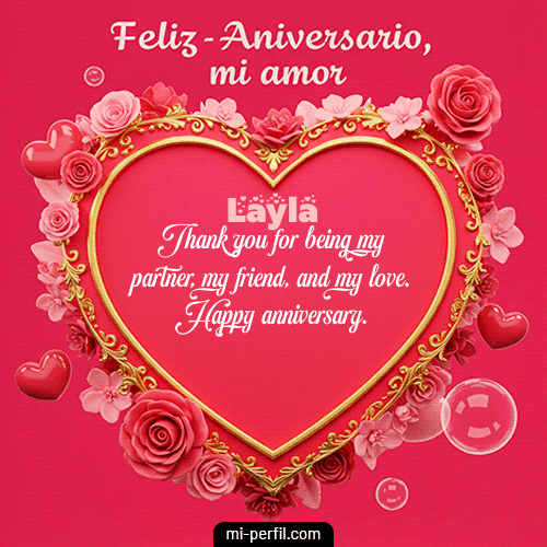 Feliz Aniversario Mi Amor Layla