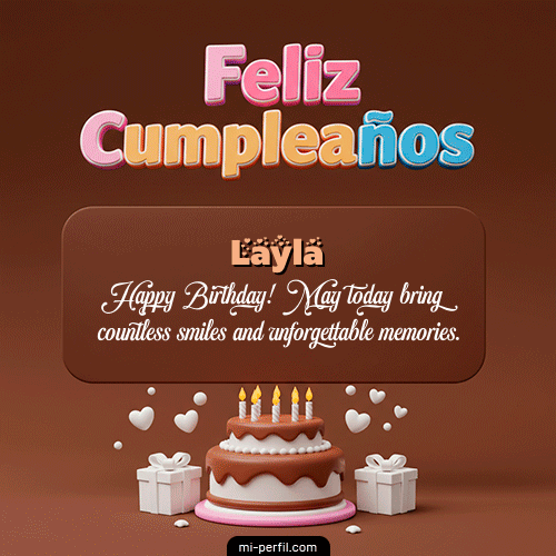 Feliz Cumpleaños IV Layla