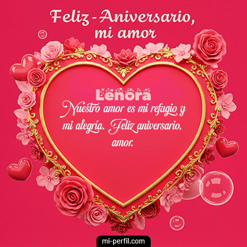 GIF Feliz Cumpleaños Feliz Aniversario Mi Amor personalizado con su nombre