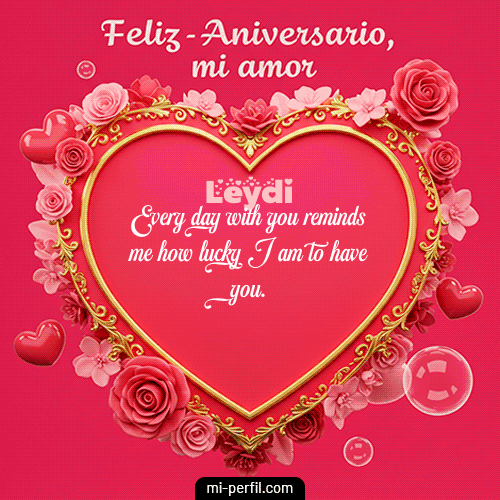 Feliz Aniversario Mi Amor Leydi