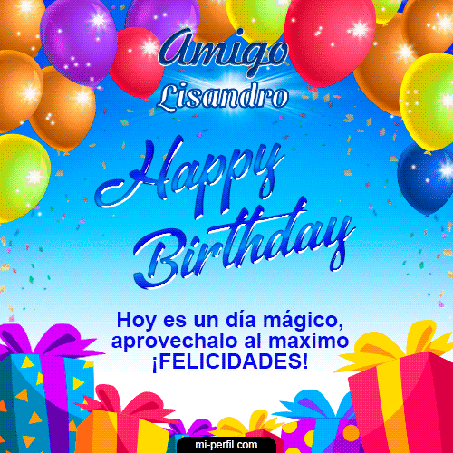 GIF Feliz Cumpleaños Happy BirthDay Amigo personalizado con su nombre