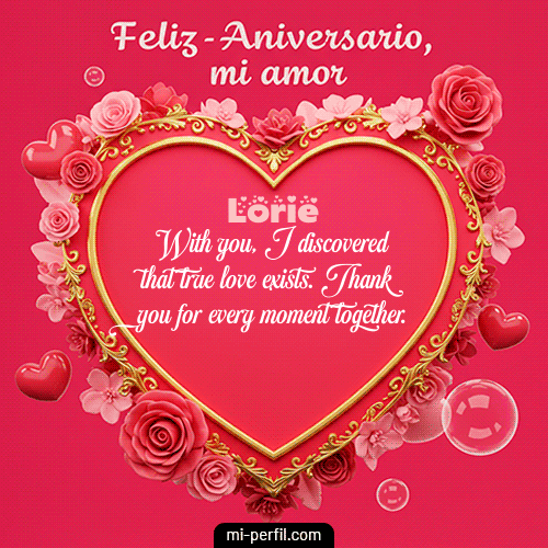 Feliz Aniversario Mi Amor Lorie