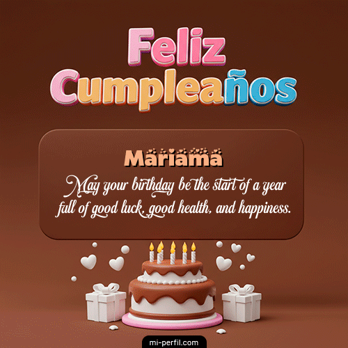 Feliz Cumpleaños IV Mariama
