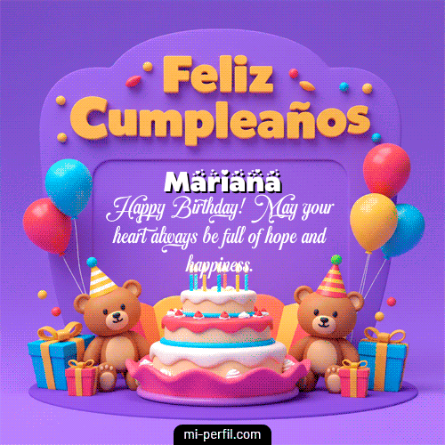 Feliz Cumpleaños XVI Mariana