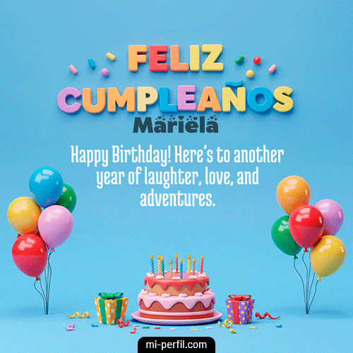 Feliz Cumpleaños VI Mariela