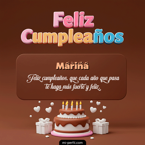 Feliz Cumpleaños IV Marina