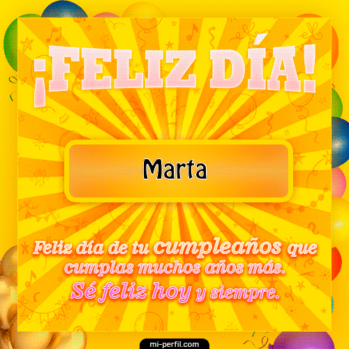 Feliz Día Marta