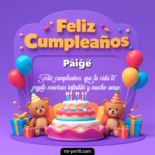 Feliz Cumpleaños XVI Paige