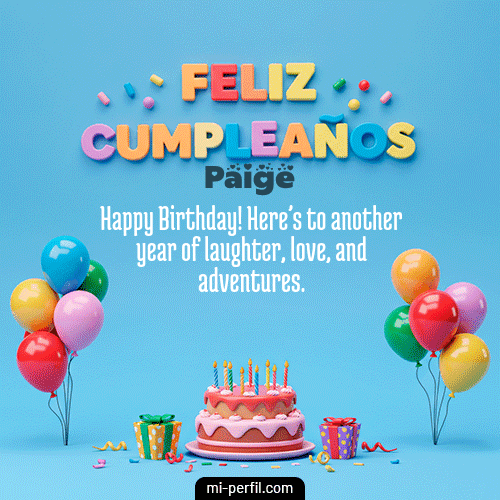 Feliz Cumpleaños VI Paige