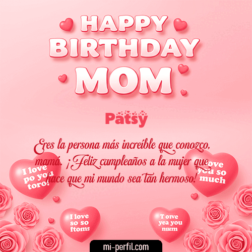 GIF Feliz Cumpleaños Un Feliz Cumpleaños Mamá personalizado con su nombre
