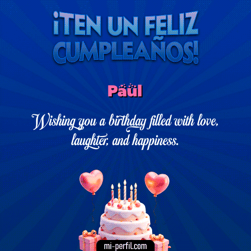 Te un Feliz Cumpleaños Paul