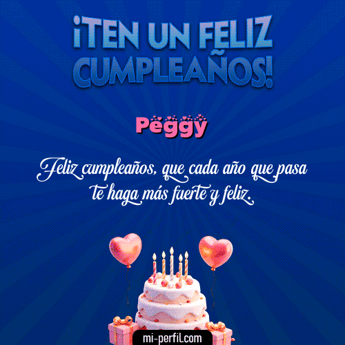 Te un Feliz Cumpleaños Peggy