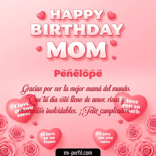 Un Feliz Cumpleaños Mamá Penélope