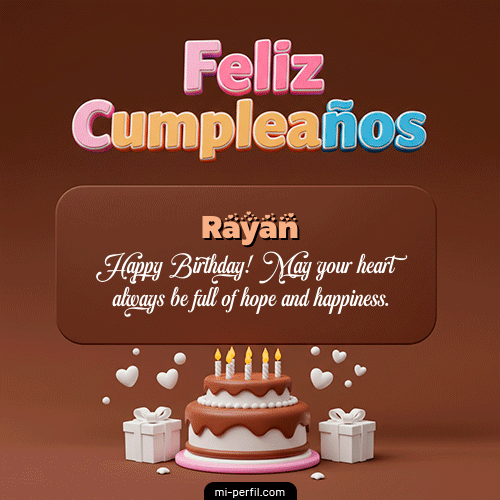 Feliz Cumpleaños IV Rayan