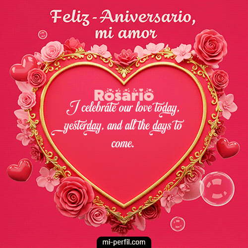 Feliz Aniversario Mi Amor Rosario