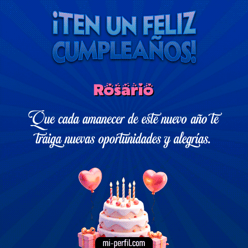 Te un Feliz Cumpleaños Rosario