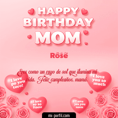 GIF Feliz Cumpleaños Un Feliz Cumpleaños Mamá personalizado con su nombre