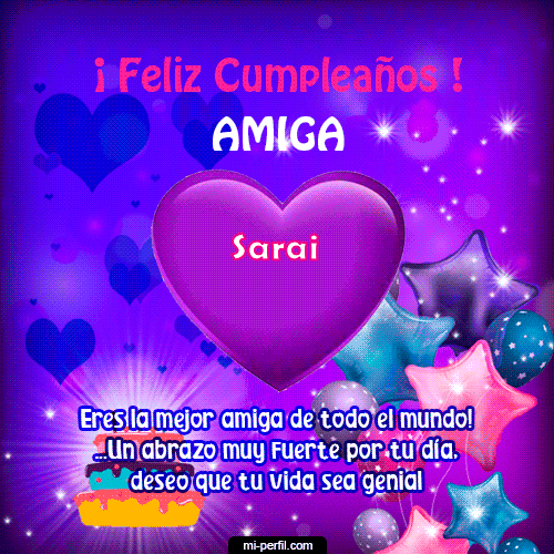 Feliz Cumpleaños Amiga 2 Sarai