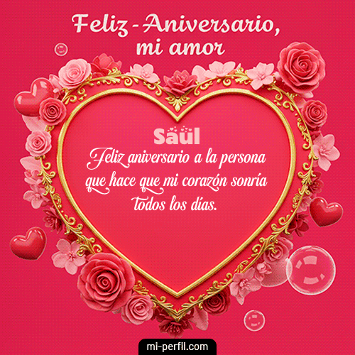 Feliz Aniversario Mi Amor Saul