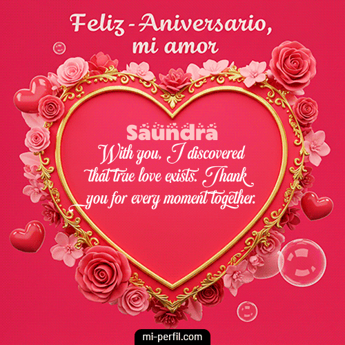 Feliz Aniversario Mi Amor Saundra