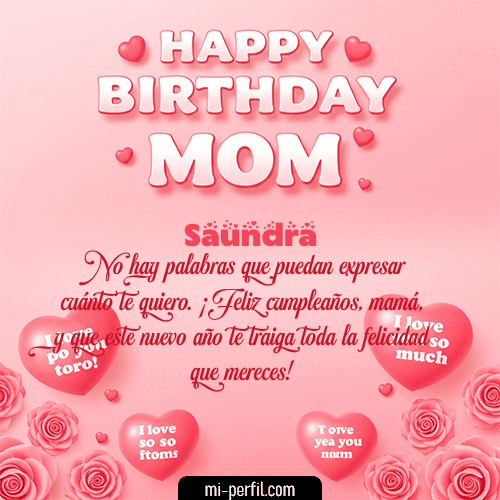 Un Feliz Cumpleaños Mamá Saundra