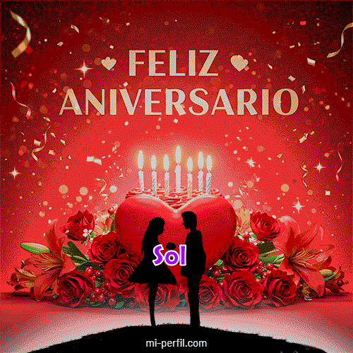 GIF Feliz Cumpleaños Feliz Aniversario 3 personalizado con su nombre