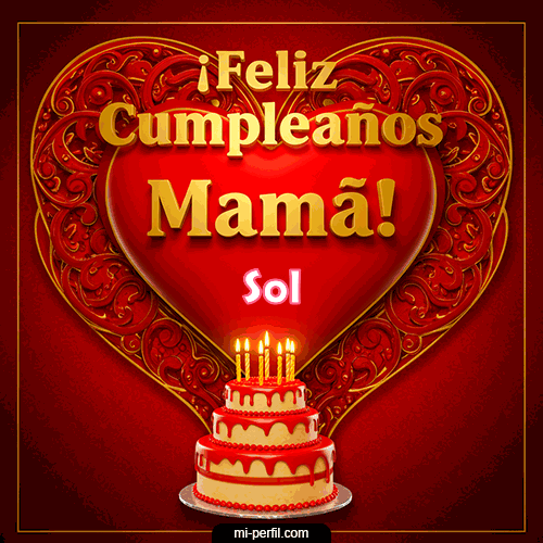 GIF Feliz Cumpleaños Feliz Cumpleaños Mamá personalizado con su nombre