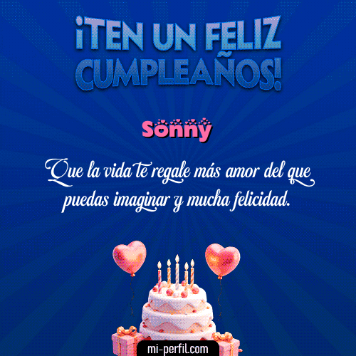 Te un Feliz Cumpleaños Sonny