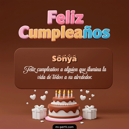 Feliz Cumpleaños IV Sonya