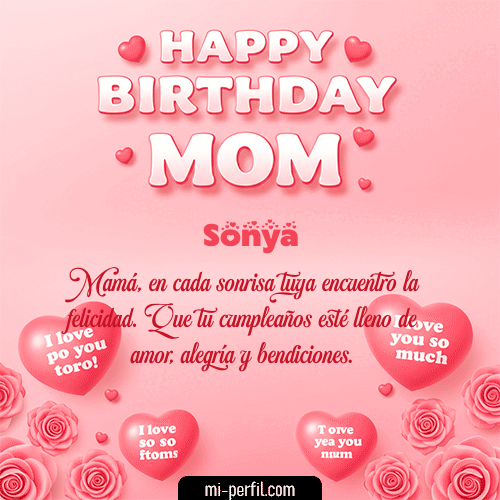 Un Feliz Cumpleaños Mamá Sonya