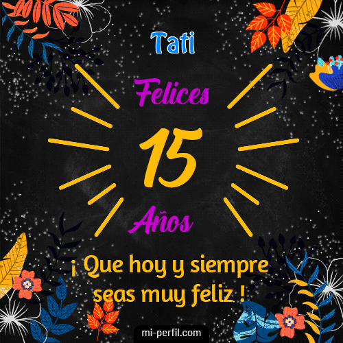 GIF Feliz Cumpleaños Feliz 15 Años personalizado con su nombre