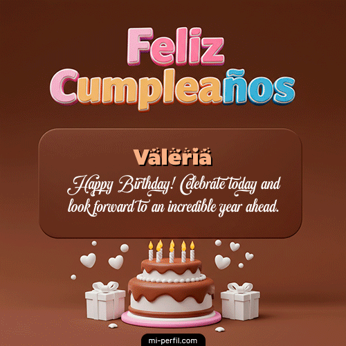 Feliz Cumpleaños IV Valeria
