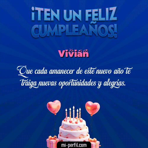 Te un Feliz Cumpleaños Vivian