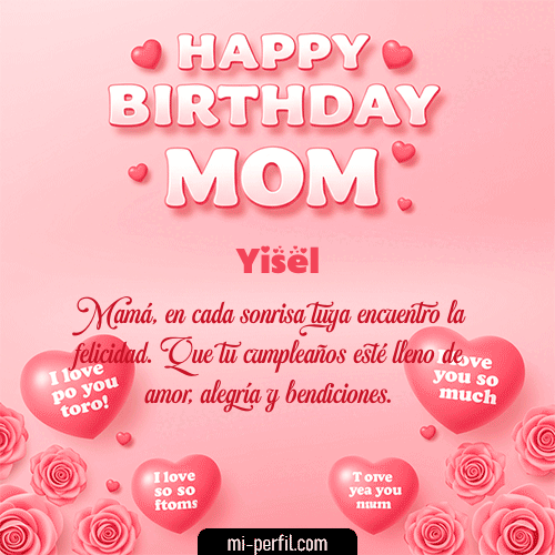 GIF Feliz Cumpleaños Un Feliz Cumpleaños Mamá personalizado con su nombre