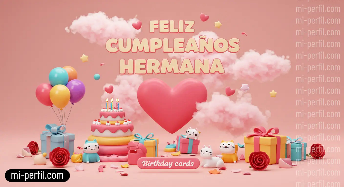 GIFs ¡Celebra el Cumpleaños de tu Hermana con una Tarjeta de Moda!