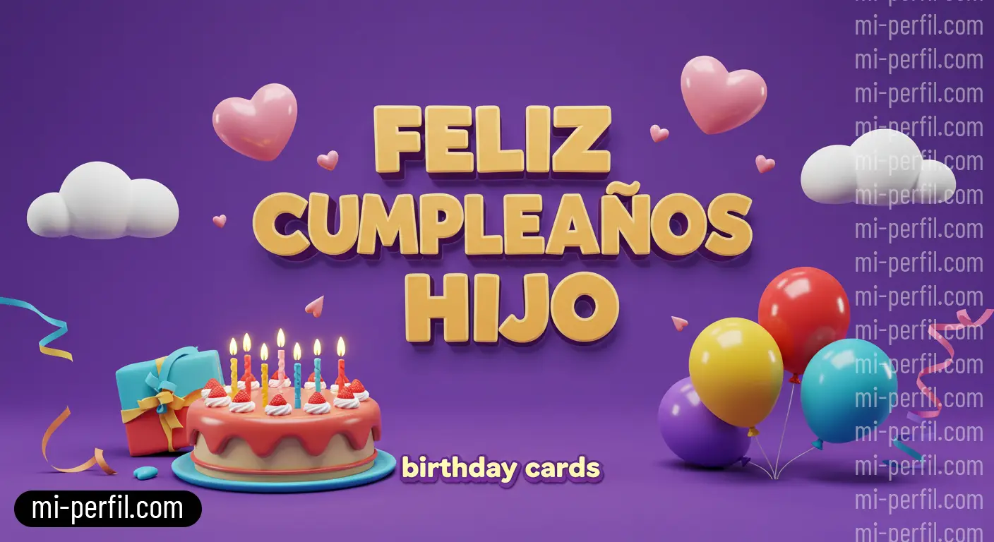 GIFs Feliz Cumpleaños Hijo