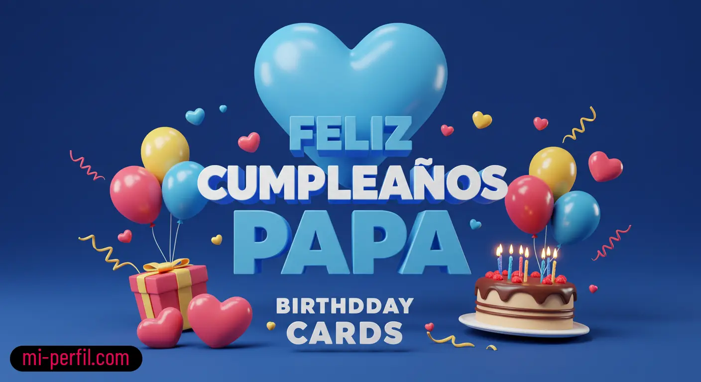 GIFs tarjetas e imágenes de cumpleaños con la frase "FELIZ CUMPLEAÑOS PAPÁ"